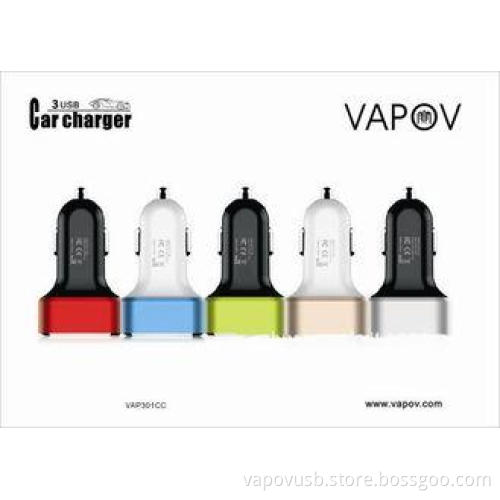 quick charging 5.1A 3 Port USB Car Charger for iPhone5 iP